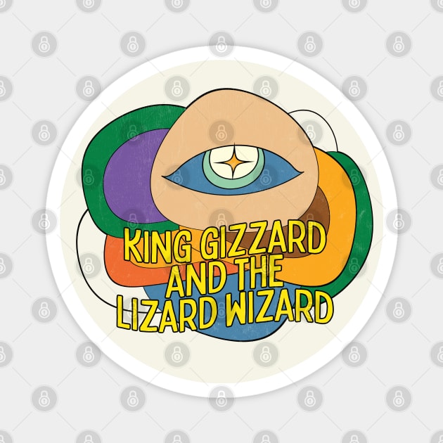 King Gizzard and the Lizard Wizard / Original Psychedelic Design Magnet by DankFutura